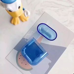 Blue Transparent Airpod Case Cover
